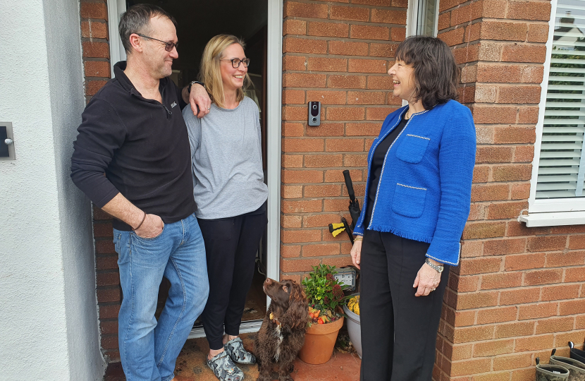 Jenny speaking to Heswall residents about her plan for Wirral West