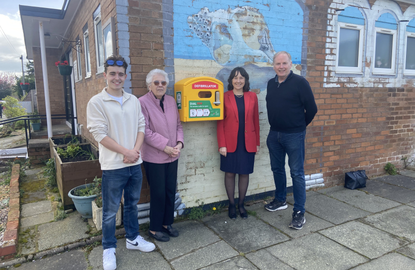 L-R: Cllr Max Booth, Jackie Hall MBE (Melrose Hall), Cllr Jenny Johnson (MP candidate) and Cllr Andrew Gardner.