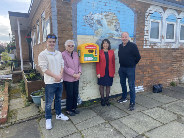 L-R: Cllr Max Booth, Jackie Hall MBE (Melrose Hall), Cllr Jenny Johnson (MP candidate) and Cllr Andrew Gardner.