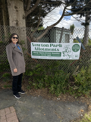 Jenny at the Newton Park Allotments 